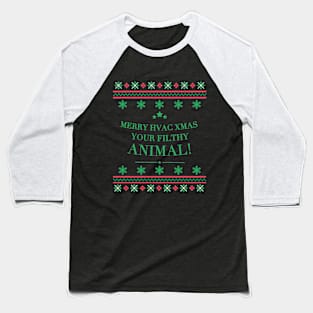 Merry Hvac Xmas Filthy Animal Baseball T-Shirt